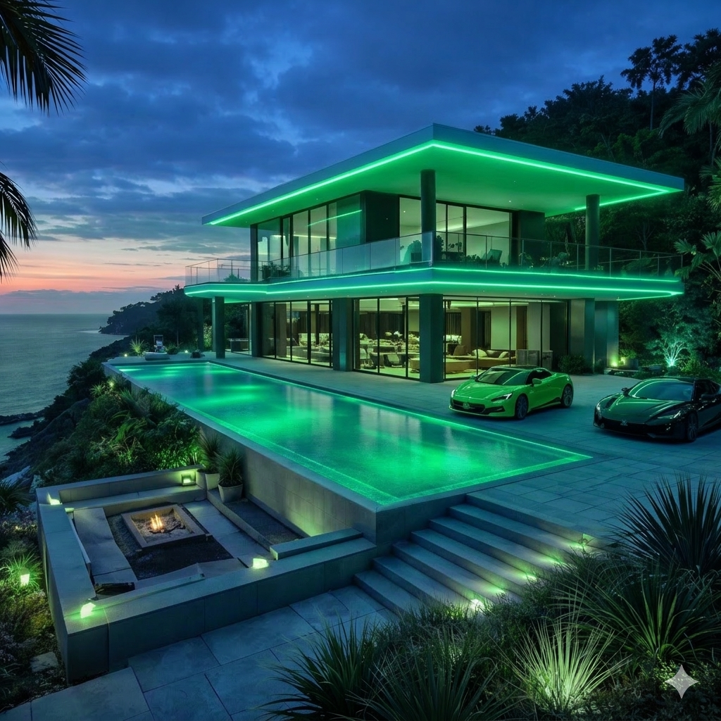 Flexi Green COB Strip lights