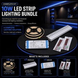 10W 2700K LED Strip Lighting Bundle