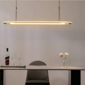 City in the Sky Linear LED Pendant Light | 83W Smart Dimmable | Khaki Beige, Khaki Grey & Matte Black