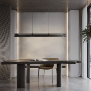 Folding Mirror LED Linear Pendant Light | 83W Smart Dimmable | Matte Black