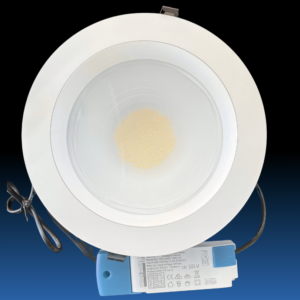 40W Dimmable LED Fresnel Downlight White & Black