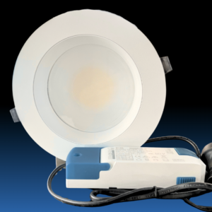 30W Dimmable LED Fresnel Downlight White & Black