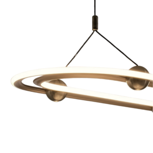 Ring Linear LED Pendant Light 900 | 75W Smart Dimmable | Rose Gold & Antique Silver