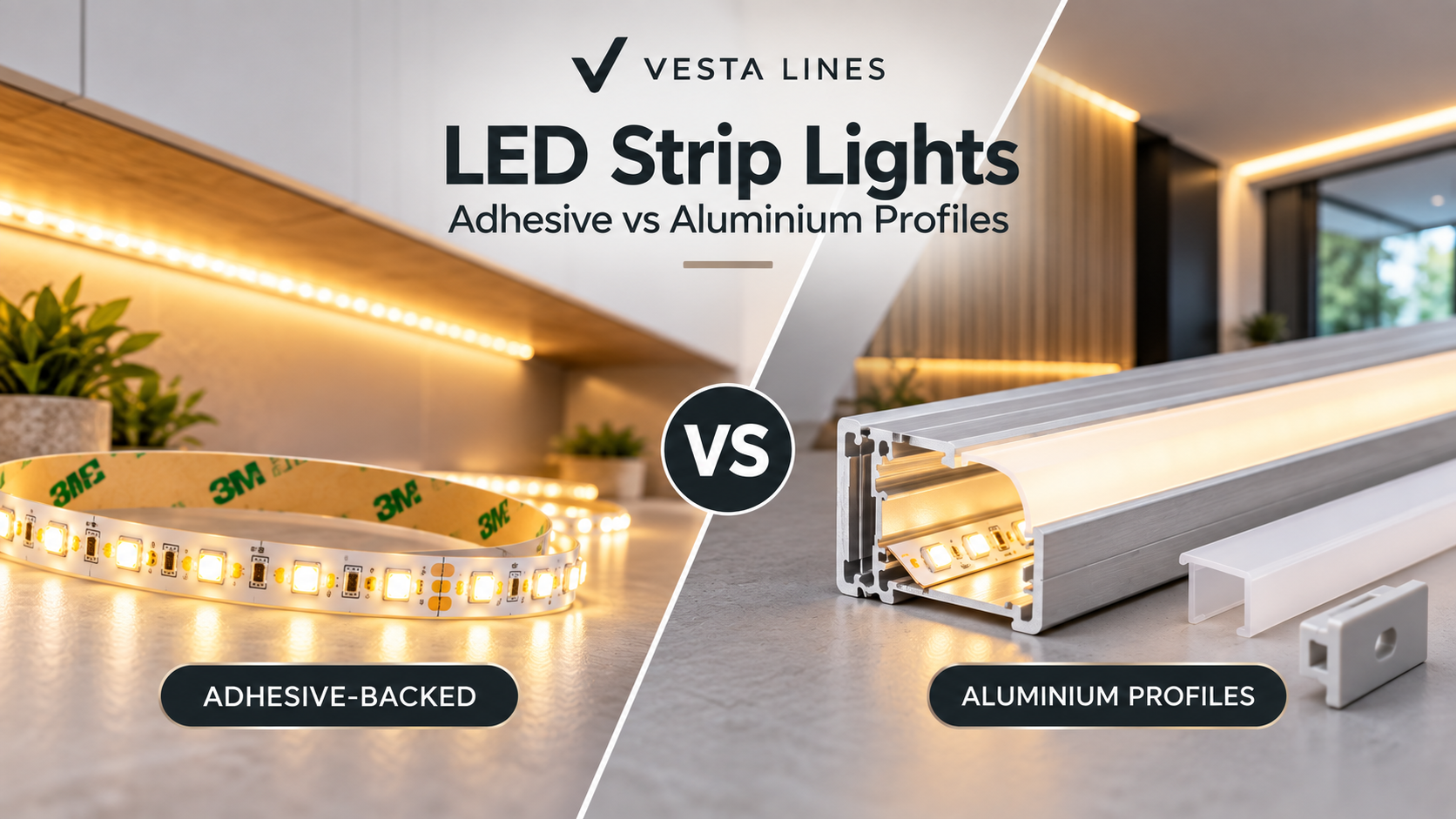 LED Strip Lights: Adhesive vs Profiles