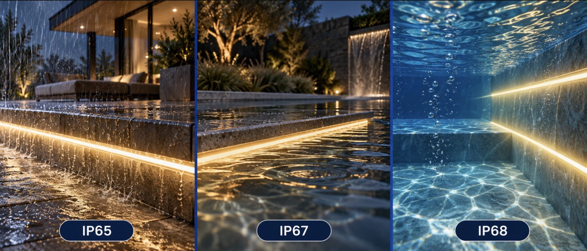 IP65 vs IP67 vs IP68 LED Strip Lights